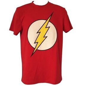 DC Comics The Flash Men’s Short Sleeve Crew Neck Red T-Shirt Size Small
